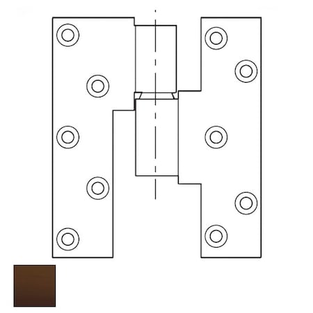 Dorma 3/4 Offset Hung Full Mortise Intermediate Pivot, 20 Minute Rated Fire Door, 613 Oxidized Satin Oil 75222-613-RH